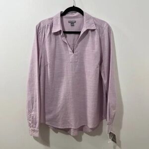 Calvin Klein Women's Lavender Button Down Shirt